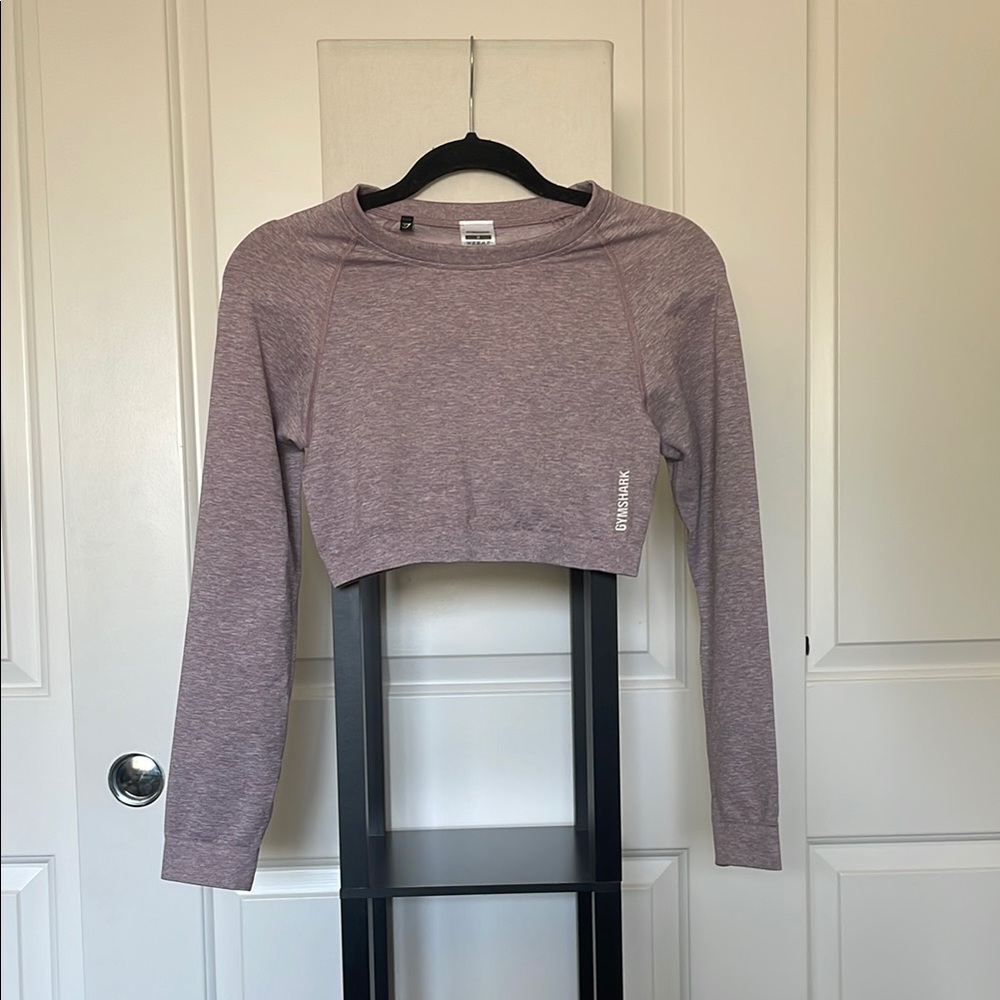 Gymshark Seamless Light Purple Long Sleeve Crop Top